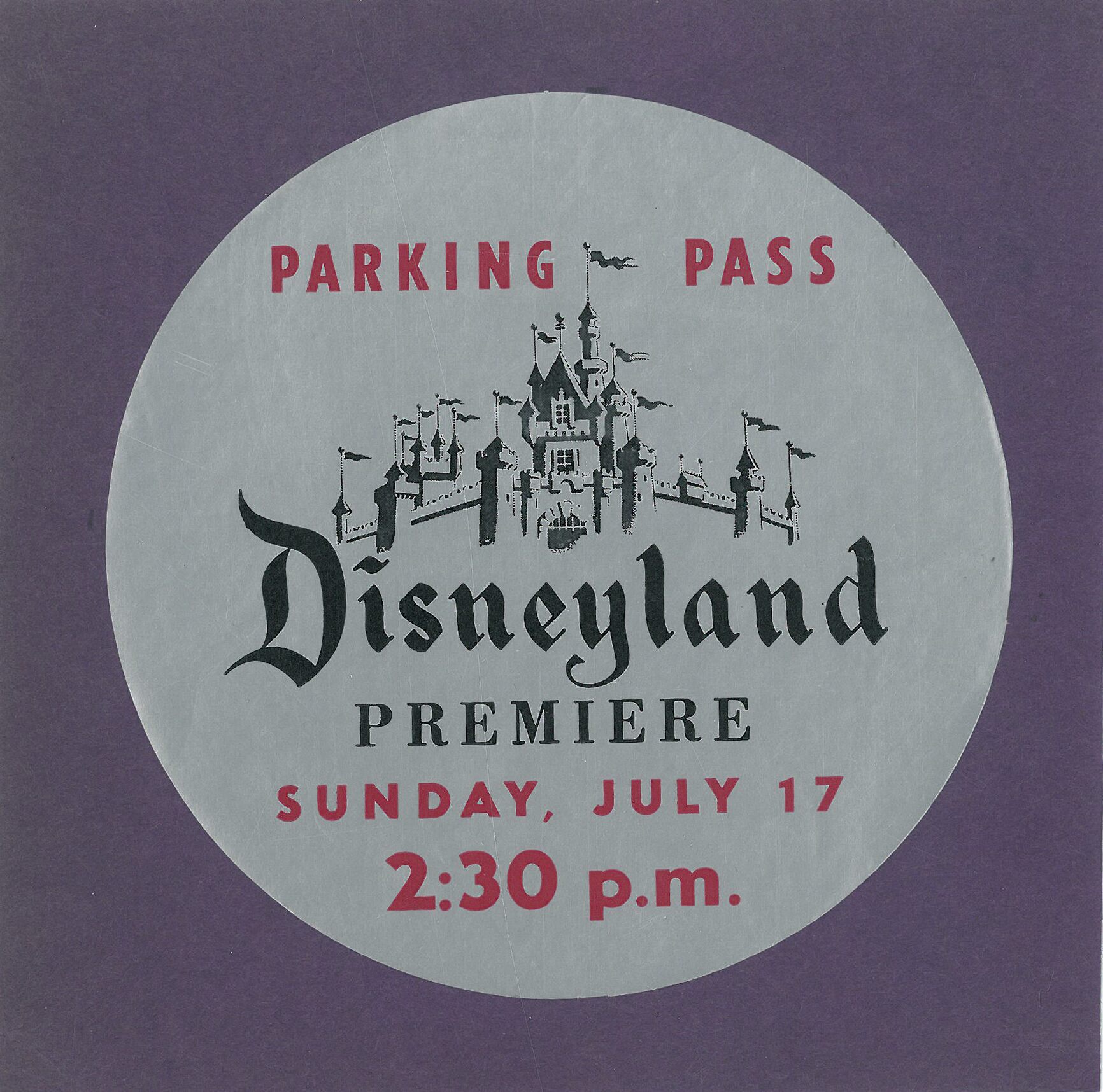 Disneyland Parking pass