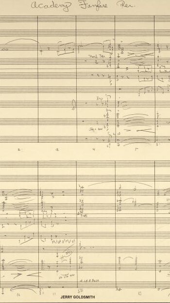 From the Jerry Goldsmith music sketches, Margaret Herrick Library, Academy of Motion Picture Arts and Sciences