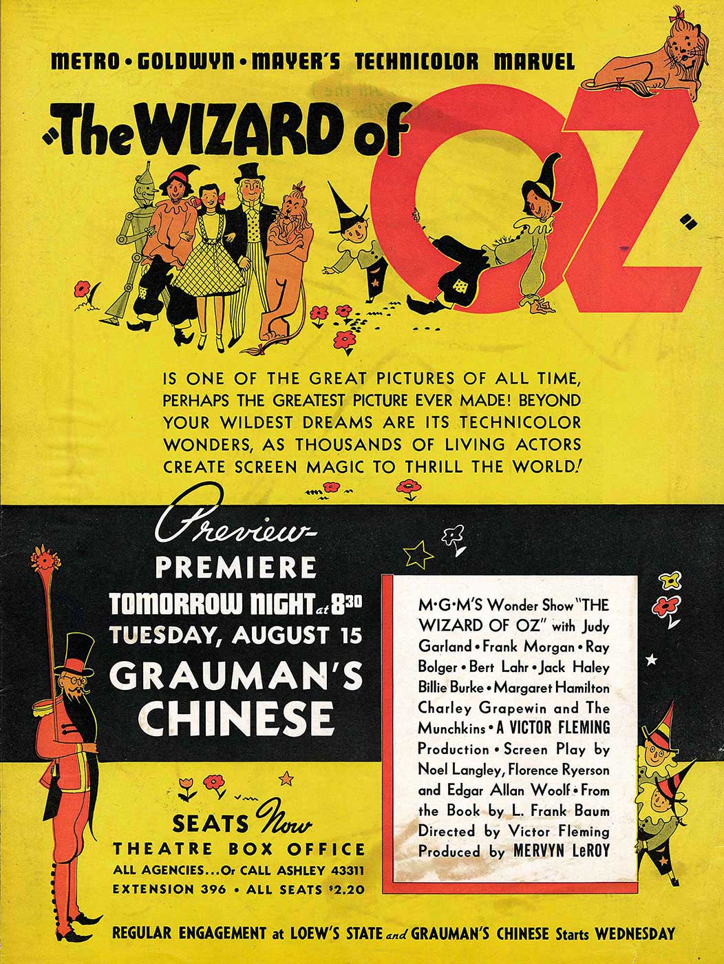 the wizard of oz premiere