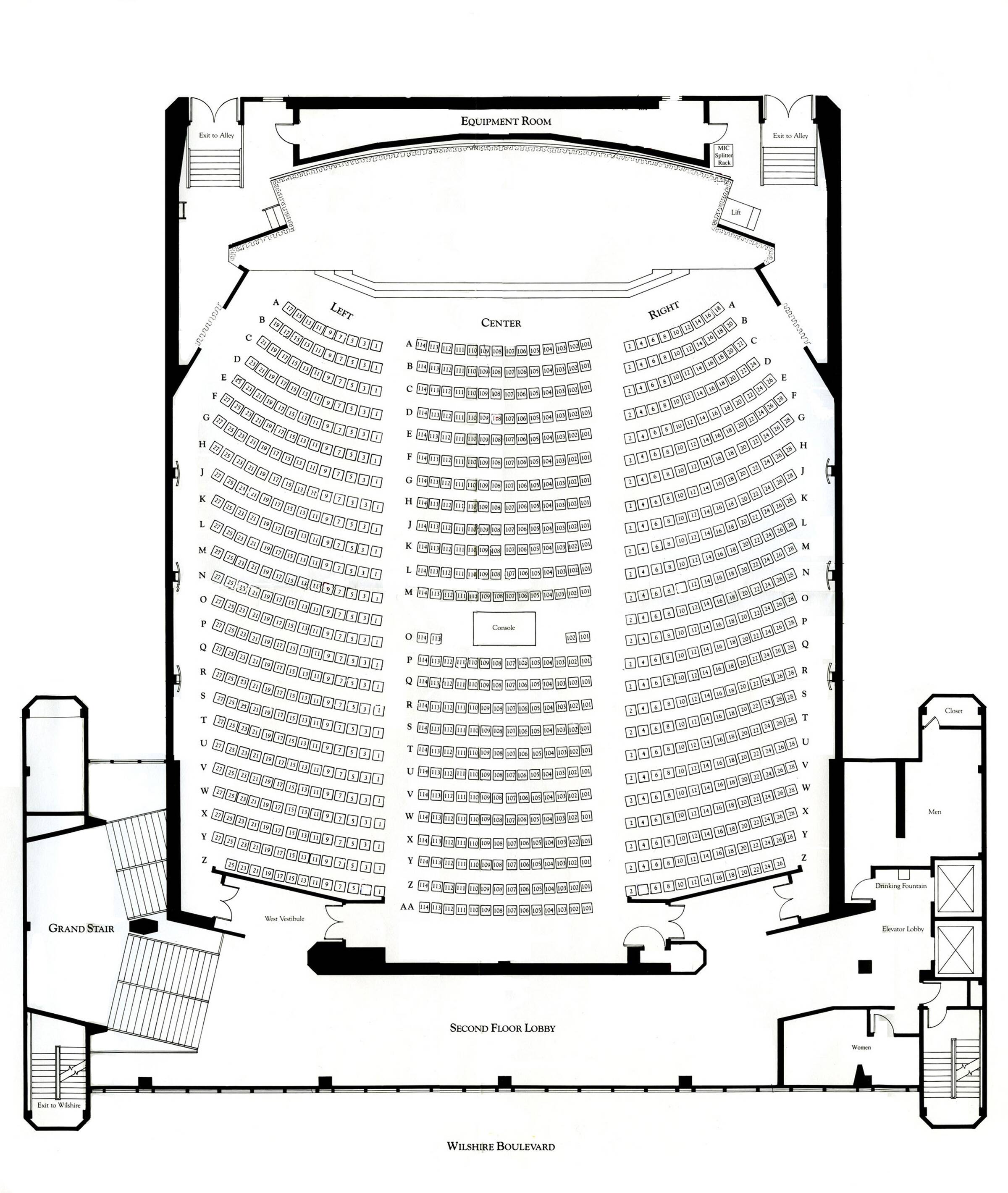 Samuel Goldwyn Theater floor plan