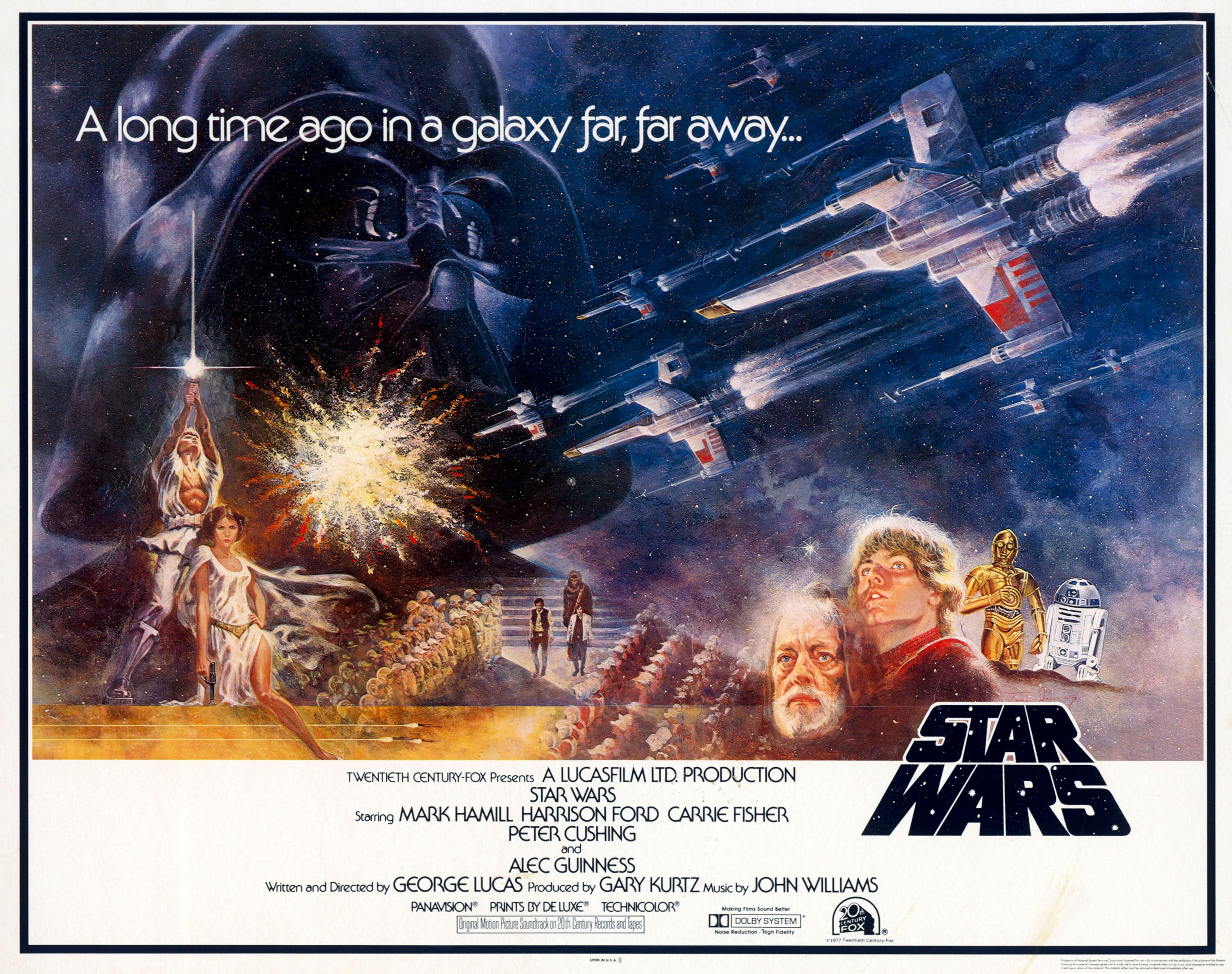 Lucasfilm VINTAGE drap STAR WARS 1977  Lucasfilm 170 X 230 cm 