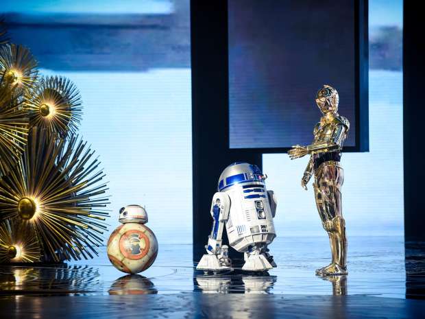 BB-8, R2-D2, C-3PO at The 88th Oscars®
