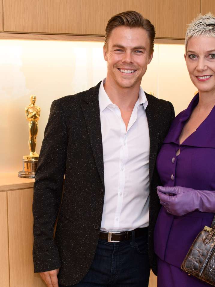 Dancer and choreographer Derek Hough and film historian Patricia Kelly, widow of Gene Kelly,