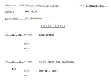 wild 9 cue sheet wild 9 cue sheet